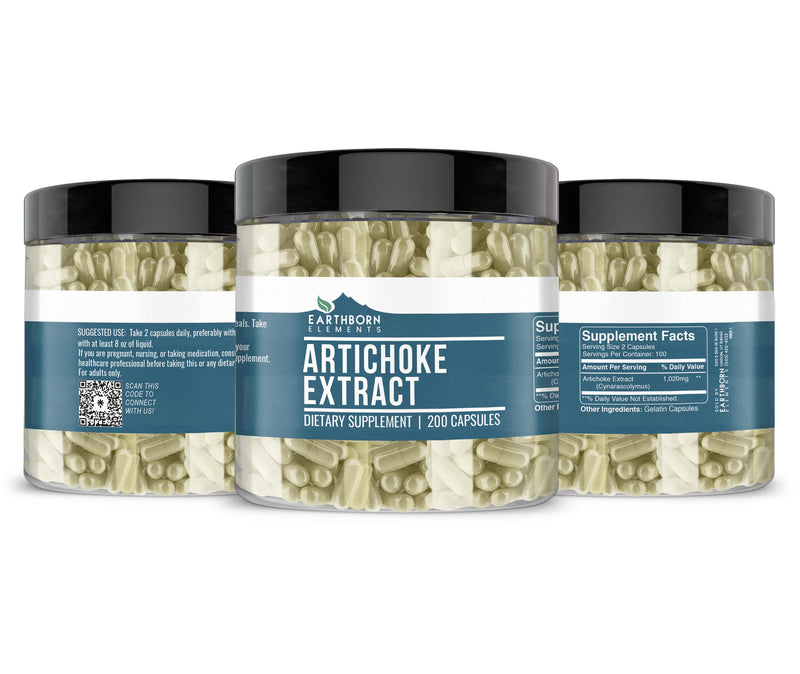 [Australia] - Earthborn Elements Artichoke Extract 200 Capsules, Pure & Undiluted, No Additives 200 Count (Pack of 1) 