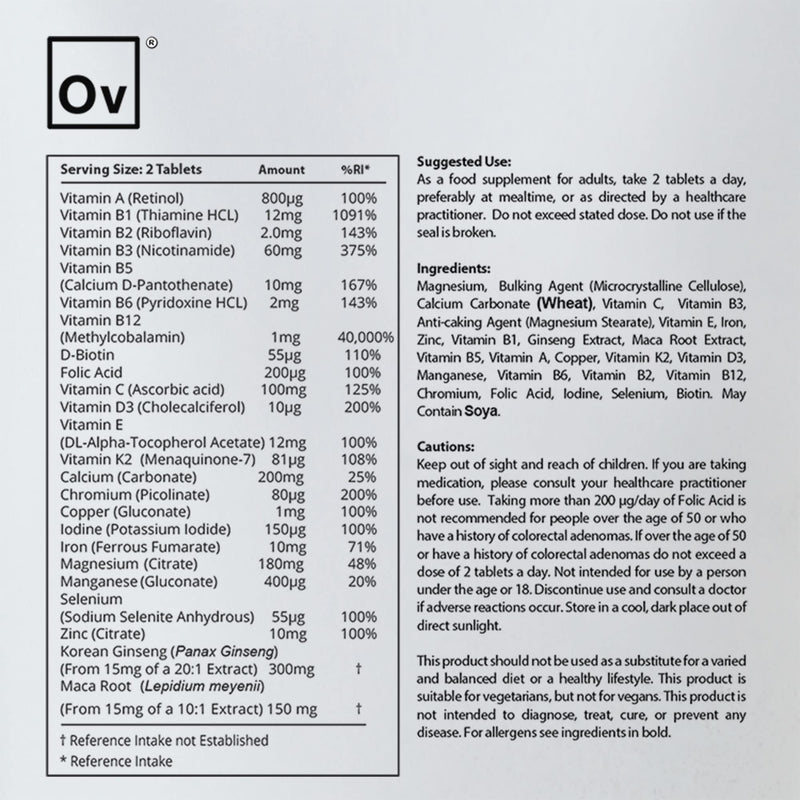 Ov Oxford Vitality Multivitamins for Men Over 50 Years (120) 1 count (Pack of 120)