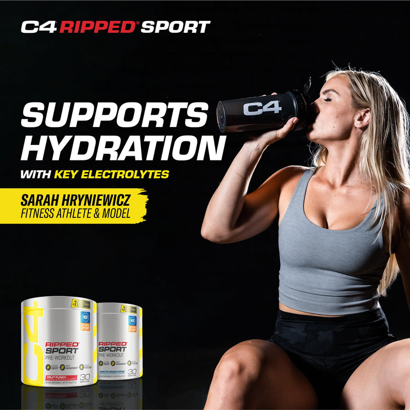 [Australia] - C4 Ripped Sport Pre Workout Powder Fruit Punch - NSF Certified for Sport + Sugar Free Preworkout Energy Supplement for Men & Women | 135mg Caffeine | 30 Servings 