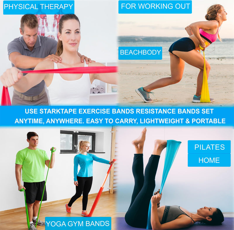 [Australia] - Resistance Bands Professional 8,16, 25, 50 Yards Bulk Rolls. Latex-Free Elastic Physical Therapy Band. No Scent, No Powder - Perfect for Home Exercise, Yoga, Pilates, Gym, Rehab, Workout 8 Yards Yellow - X-Light 