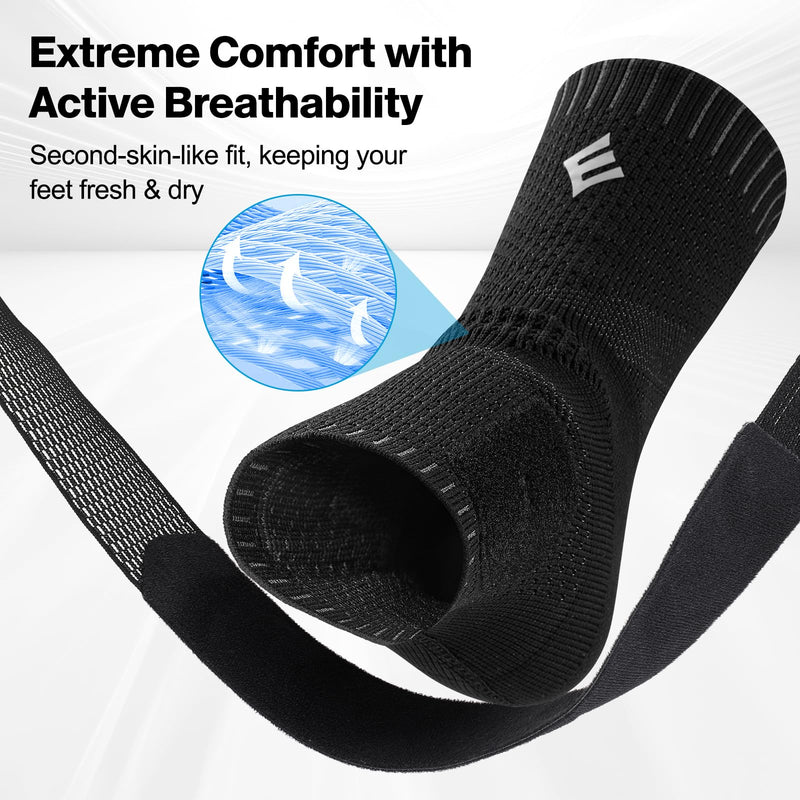 [Australia] - NEENCA Ankle Brace for Women & Men, Ankle Support with Compression Wrap, Compression Sleeve for Sprained Ankle, Swelling & Heel Spur Pain, Achilles Tendonitis Pain Relief, Right, Large 