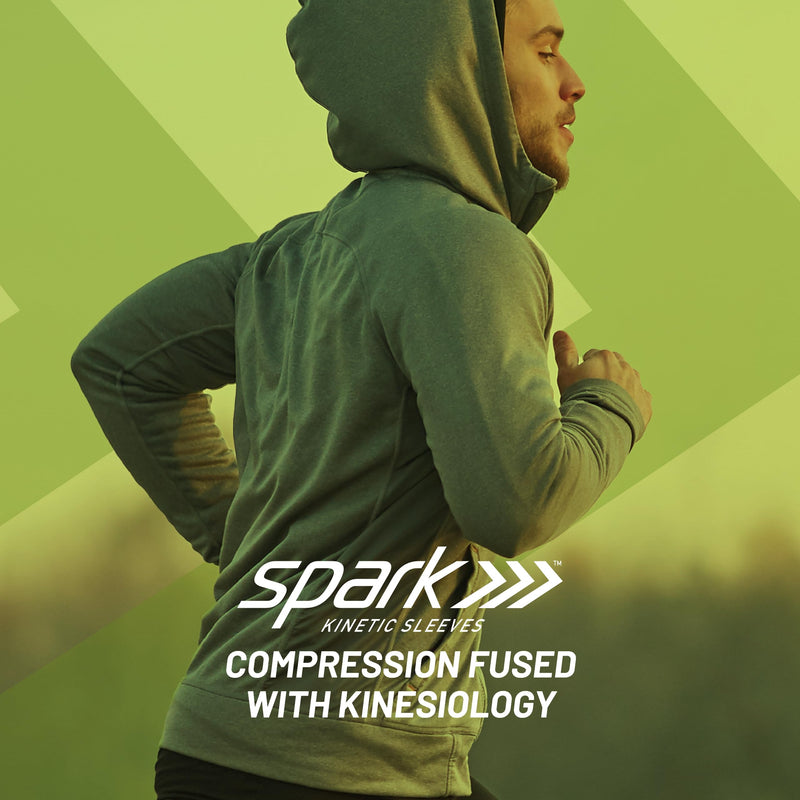 [Australia] - Spark Brownmed Kinetic Calf - Compression Calf Sleeve with Embedded Kinesiology Tape - Calf Brace for Running, Shin Splints & Cycling - Leg Compression Sleeve for Men & Women - Small 