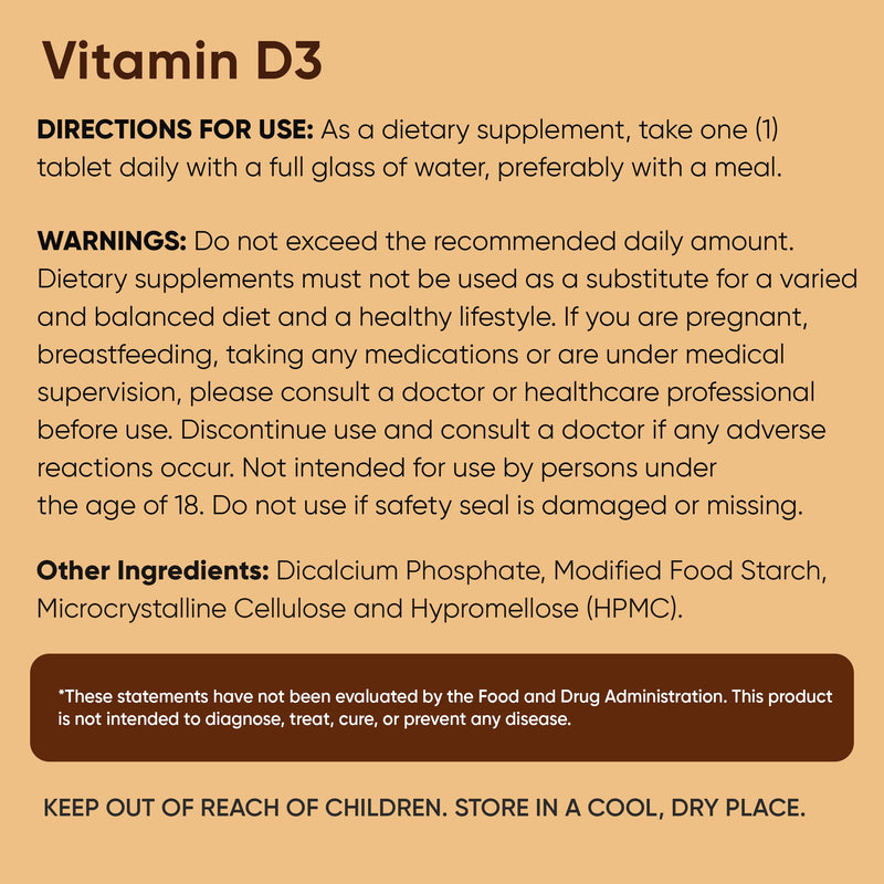 WeightWorld High Potency Vitamin D3 5000 IU (125mcg) - D3 Vitamin for Bone, Teeth, Muscle & Immune Support - 240 Easy-to-Swallow Tablets, 8-Month Supply, Vegan Plant-Based VIT D3, Non-GMO Vitamin D3 5000IU 240 Tablets