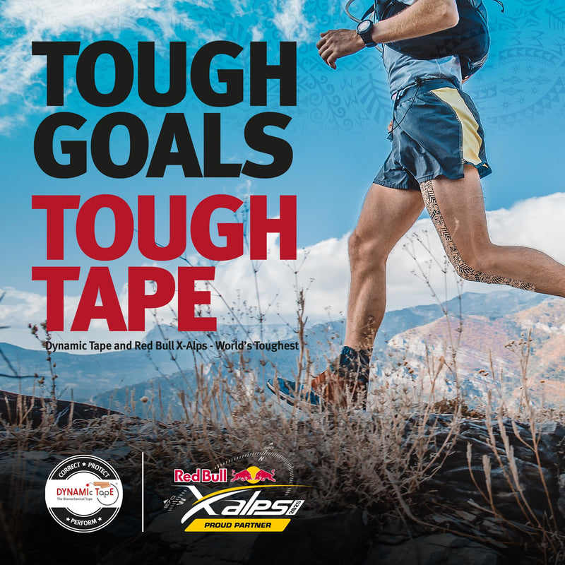 Dynamic Tape® Red Bull X-Alps Edition – Eco-Friendly Biomechanical Sports Tape for Injury Support | Physio Tape for Knee, Shoulder, Back & Muscles | Durable Kinesiology Tape for Athletes | 2" (1) 1