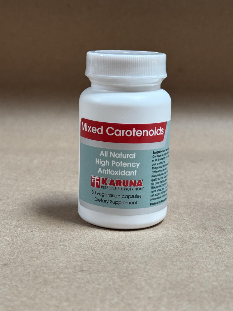 [Australia] - Karuna Mixed Carotenoids | 30 Vegetarian Capsules | Alpha- and beta-carotenes, Lutein 5mg, lycopene 2.5mg, zeaxanthin 246mcg, and cryptoxanthin 8mcg | Comprehensive antioxidant Formula 