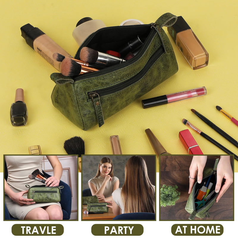 Gift for him and her, Gift for men and women, Christmas and New Year Gift, Leather Cosmetic Cases and Leather Toiletry Bag