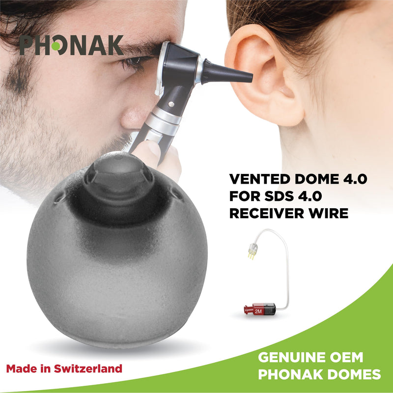 [Australia] - Phonak Vented 4.0 Dome Medium (0.35 inch=9mm) 10 Domes, Genuine OEM Switzerland Replacement by Sonova, Hearing Aid Domes for Phonak Audeo Marvel Paradise Lumity Accessories -1 Pack/10 Domes Total 