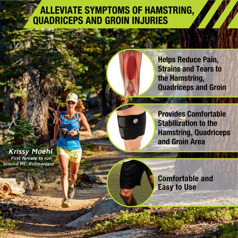 Pro-Tec Athletics Hamstring Compression Wrap , Black