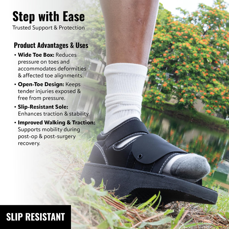 [Australia] - Wedge Post-Op Shoe, Medical Offloading Shoes for Toe Injuries, Surgical and Orthopedic Boot for Foot, Plantar Fasciitis, Bunion, Hammertoe, Broken Toe Support for Men and Women, Size XL X-Large 