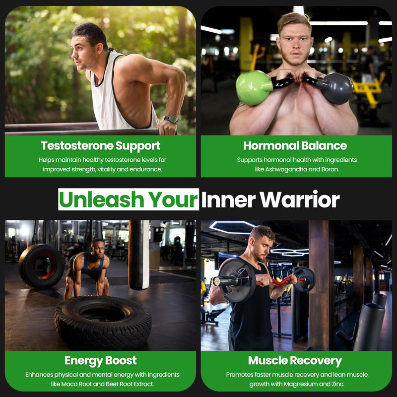 King Maker Supplement Pro - Premium 15-in-1 Testosterone & Vitality Booster for Men | Energy, Muscle, and Stamina Support | Tribulus Terrestris, Ashwagandha, Rhodiola | Vegan & GMP Certified