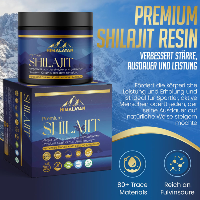 [Australia] - Shilajit Himalaya 900 mg | Premium Mumijo Shilajit resin 20g | Trace elements & micronutrients | 100% India Shilajit | Energy & Vitality – Incl. measuring spoon 