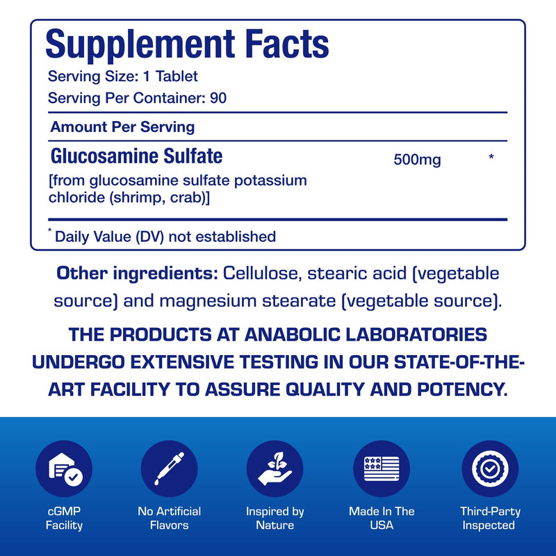 [Australia] - Glucosamine Sulfate Joint Health Supplement - Soft Tissue Cartilage Tendon and Ligament Supplement for Enhanced Mobility Comfort and Flexibility - Non-GMO Sodium Free & Made in The USA - 90 Servings 