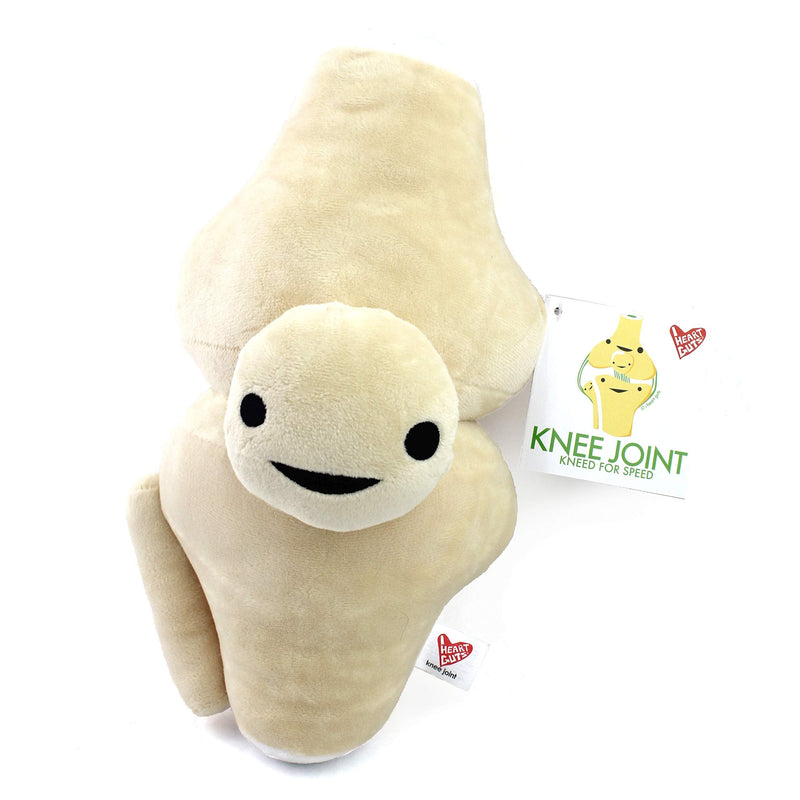 I Heart Guts Knee Joint Plush - Kneed for Speed - Knee Joint Stuffed Pillow Toy Bone, Knee Surgery Gifts - Doctors, Physical Therapists & Orthopedic Surgeon Gifts