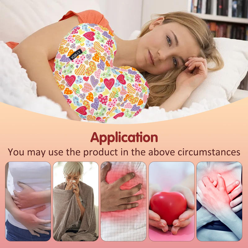 Heart Pillow for After Heart Surgery, Open Heart Surgery Pillow After Cough Recovery with Pocket, Comfort Cushion Recovery Gifts for Women Men Patients Heart Shaped Pillow Colorful