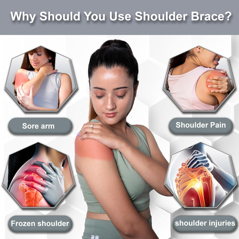 [Australia] - Wonder Care WC -Shoulder Immobilizer Arm Sling Elastic Brace for Clavicle Collar Bone Dislocation Subluxation Shoulder stabilizer Compression Brace After Rotator Cuff Surgery(30"-41") Black Universal(30"-41") 