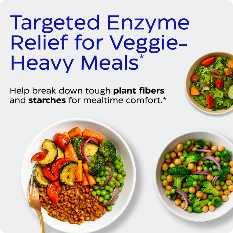 ENZYMEDICA - VeggieGest (60 Capsules) | Food Intolerance Digestive Enzymes Supplement | Digestive Enzymes Blend for Vegan, Vegetarian and Plant Based Diets, Nutrient Supplements, Gut Health Supplement
