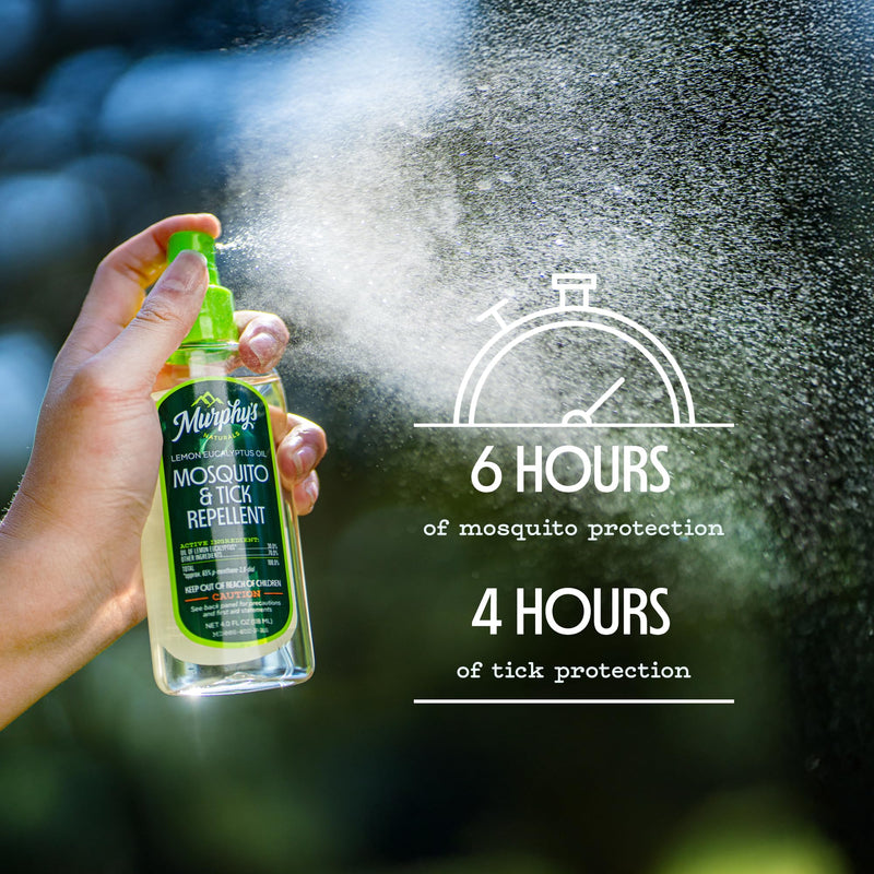 [Australia] - Murphy's Naturals Mosquito & Tick Bug Repellent Spray, Oil of Lemon Eucalyptus for Skin + Outdoor Gear, DEET-Free, 4 Ounce Pump, 2-Pack 2 Fl Oz (Pack of 2) 