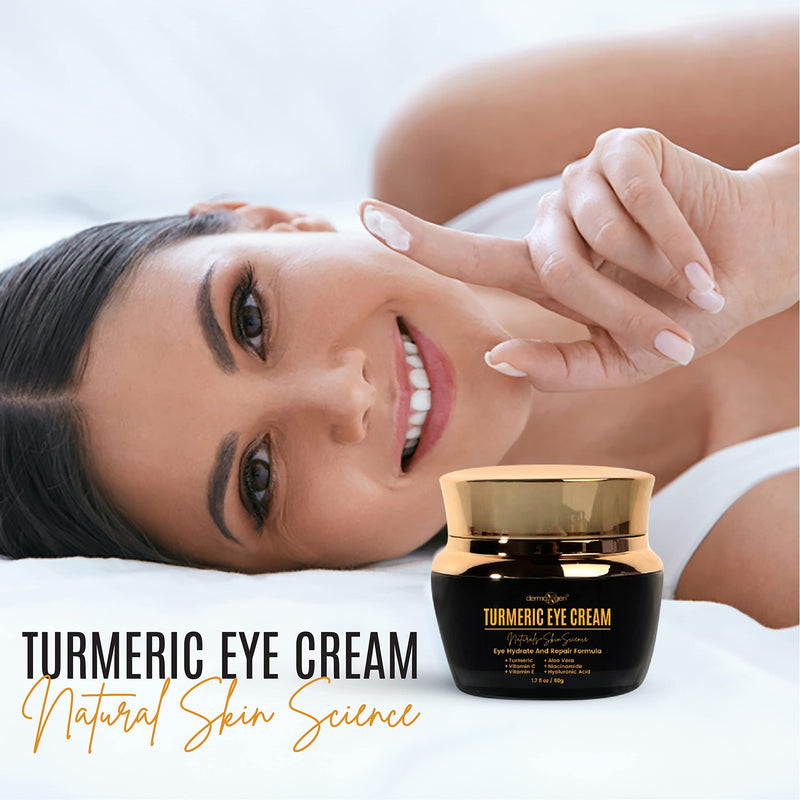 Vitamin C Moisturizing Cream & Turmeric Eye Cream Set – Hydrating Skincare Duo for All Skin Types, Targeting Dullness, Puffiness & Fine Lines.