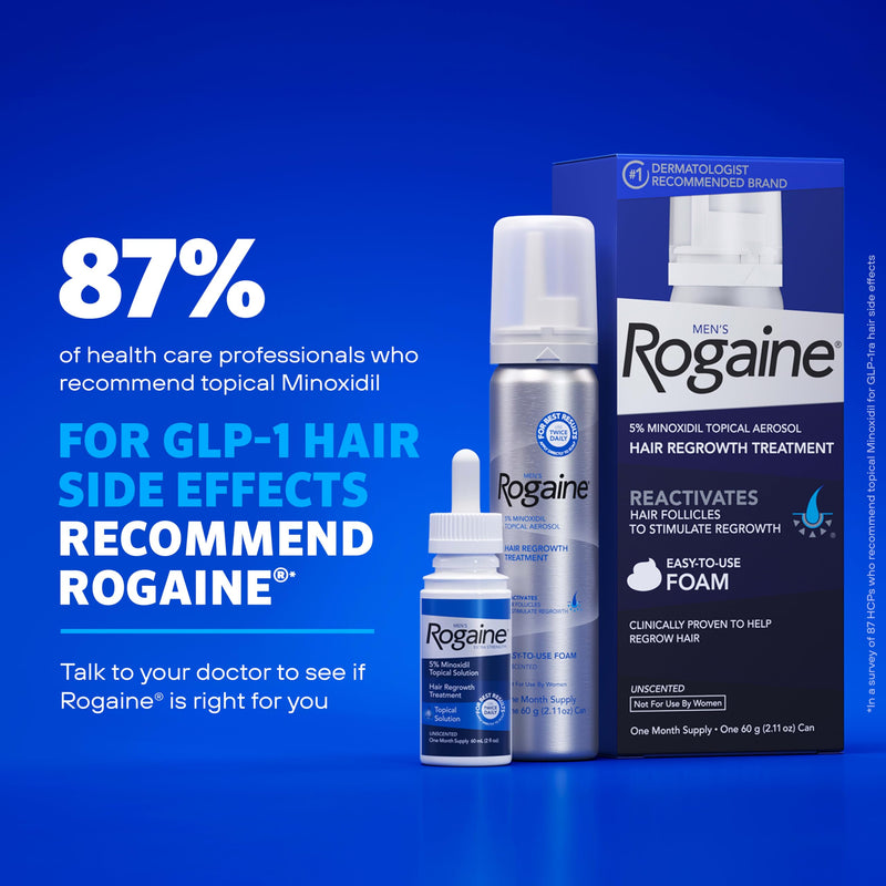 Men's Rogaine Extra Strength 5% Minoxidil Solution, 1 Mo Supply, 2 Fl Oz Solution Topical Treatment (1-Month Supply)