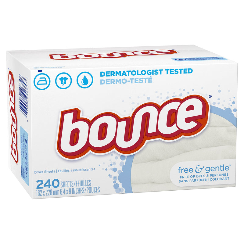 [Australia] - Bounce Free & Gentle Dryer Sheets, 240 Sheets, Unscented Fabric Softener Sheets, Hypoallergenic and Dermatologist Tested 240 Count (Pack of 1) 