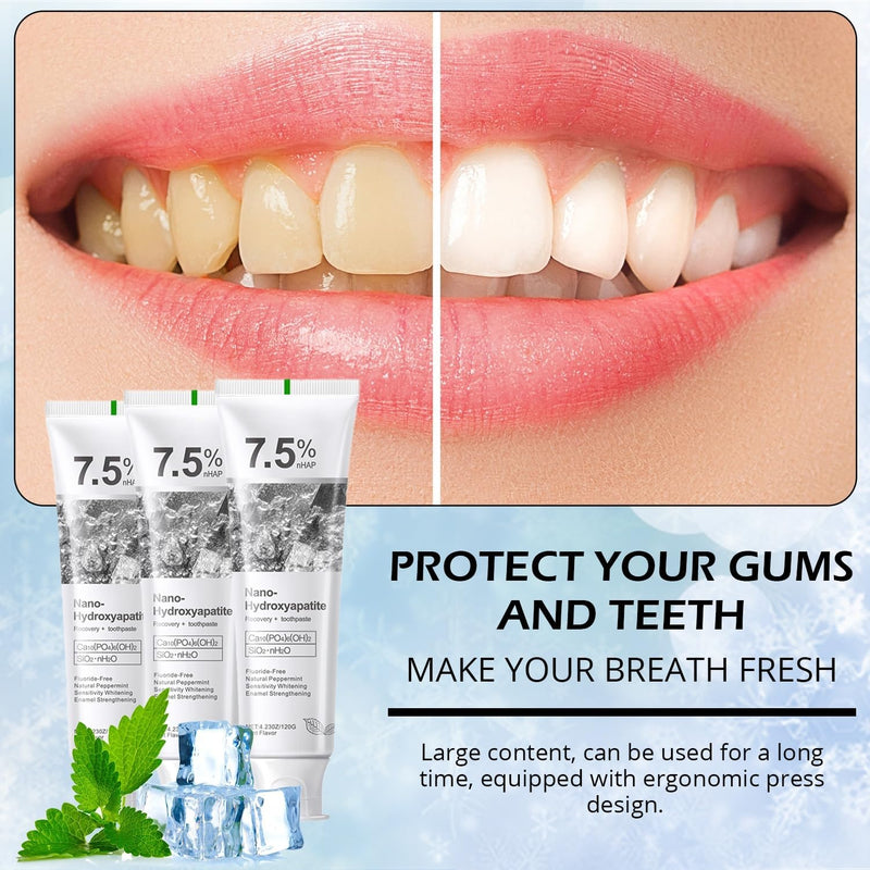 [Australia] - Hydroxyapatite Toothpastes for Enamel Protection and Tooth Strengthening, Gentle Mint, Safe for Sensitive Teeth, Daily Oral Care for Fresh Breath & Oral Health (4) 4 