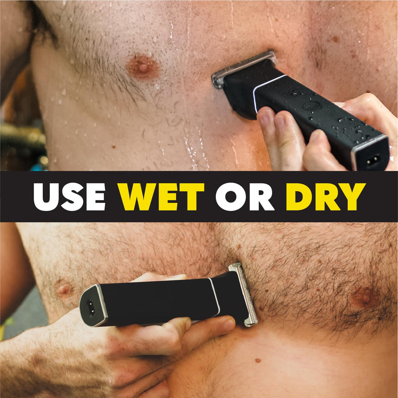 [Australia] - The Beard Club Manscape Body Hair Trimmer for Men, Pubic Hair Trimmer for Men & Ball Trimmer - Mens Body Shaver, Ceramic Blade Ball Shaver - Rechargeable, Electric, Waterproof Wet or Dry Clippers Body Trimmer 