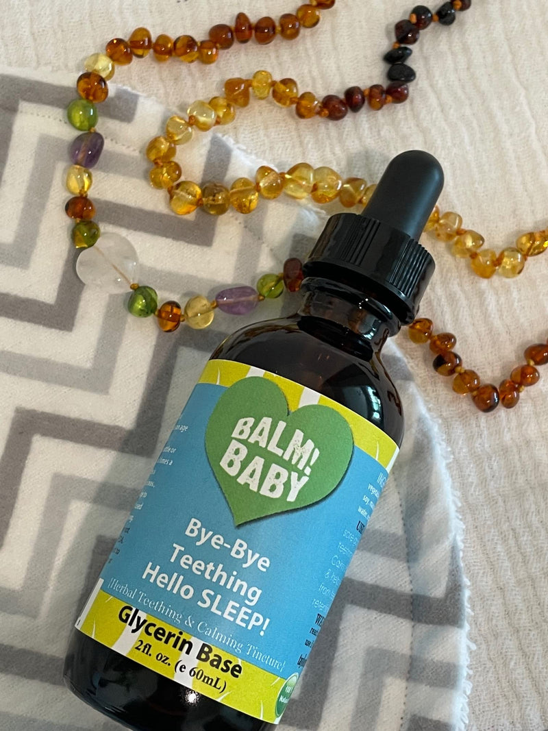 [Australia] - Bye-Bye Teething, Hello Sleep! Natural & Organic Baby Teething Relief & Calming Tincture | Soothes Inflamed Gums, Irritability & Pain – Encourages Sleep | Glass Bottle (Sweet Glycerin) 2 Fl Oz (Pack of 1) Sweet Glycerin 