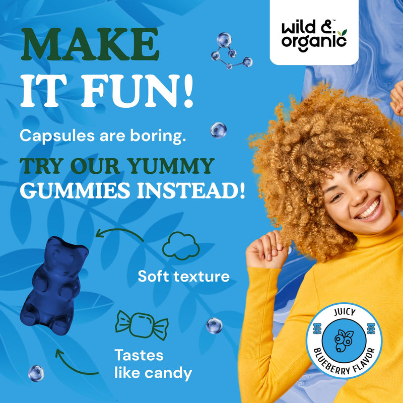 [Australia] - Hyaluronic Acid Gummies 250mg - Pure Hyaluronic Acid Supplements for Joints - Hair Skin and Nails Gummies w/Hyaluronic Acid Powder - Skin Supplement w/Vitamin C Hyaluronic Acid - 60 Vegan Chews 