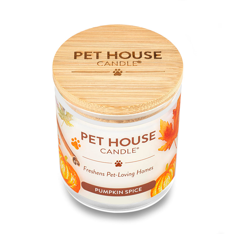 One Fur All Pet House Pumpkin Spice Candle Plant-Based/Soy Candle - Clean Burning Fall Scented Candles, Long Lasting Pet Odor Pumpkin Candle for Home Pack of 1 - PawsPlanet Australia