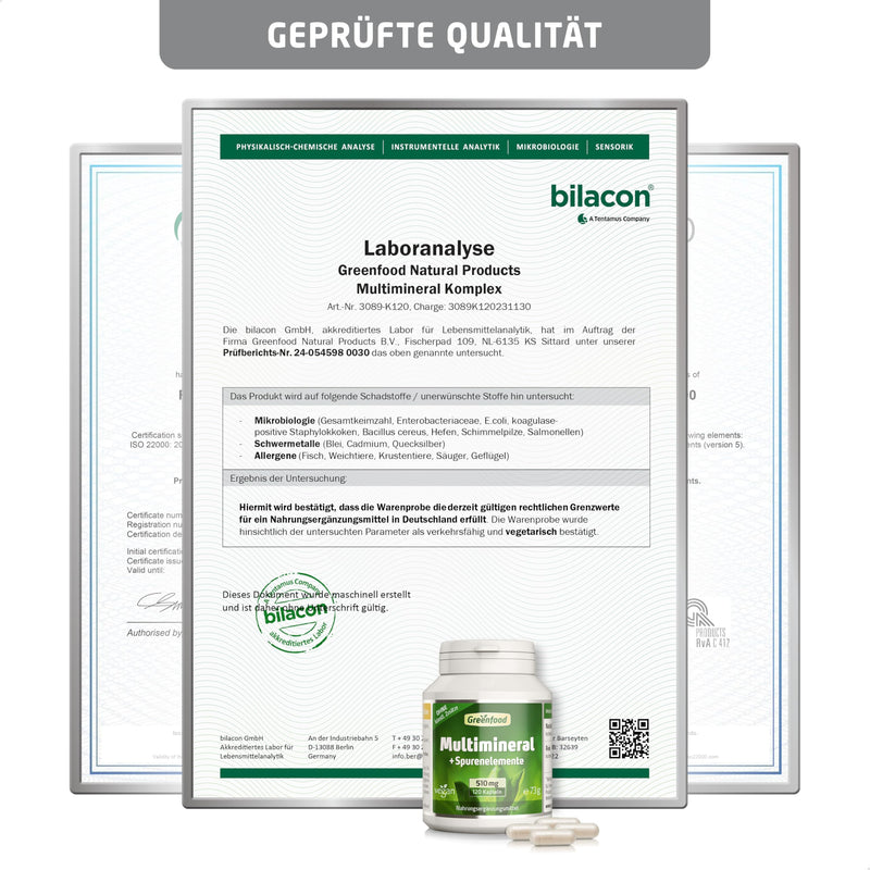 [Australia] - Multimineral + trace elements, 510 mg, high dose, 120 capsules, vegan, high bioavailability - for bones (calcium), hair and nails (selenium, zinc), and nervous system (magnesium, iodine). Vegi capsules. 120 pieces (pack of 1) 