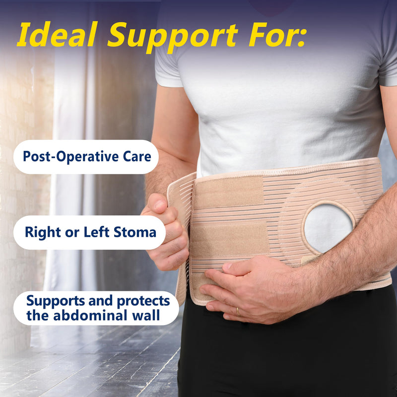 [Australia] - URIEL Abdominal Ostomy Belt Ostomy Supplies Stealth Support Belt Bag for Men Women, Comfortable for Post Operative Care After Surgery Size 2 (31.5'-35.5') Size 2 (31.5'-35.5') Nude 