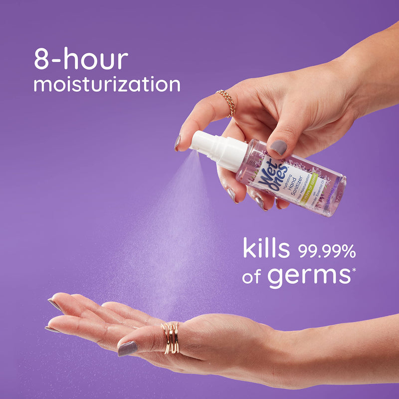 [Australia] - Wet Ones Hydrating Hand Sanitizer Mist | Spray Hand Sanitizer Travel Size, 1.95 oz. | Lavender-Scented Hand Sanitizer Spray (3 Pack) 