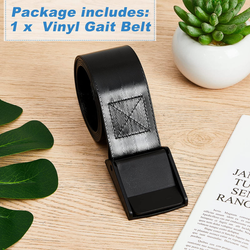 [Australia] - Patelai Vinyl Gait Belt Transfer for 60 Inch Assist Device Safety Occupational Physical Gate with Spring Loaded Buckle Handles Elderly Pediatric Caregiver Nurse 