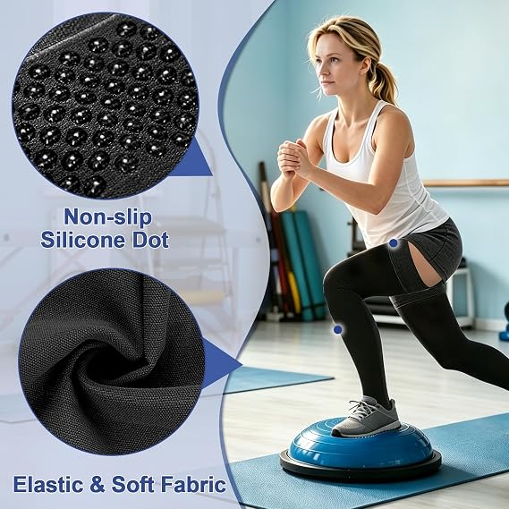Compression Stockings Thigh High for Women Men 20-30 mmhg Graduated Compression Socks Open Toe Compression Support Hose with Non-Slide Silicone Dot Band for Swelling and Varicose Veins (Black,L) Black Large (1 Pair)