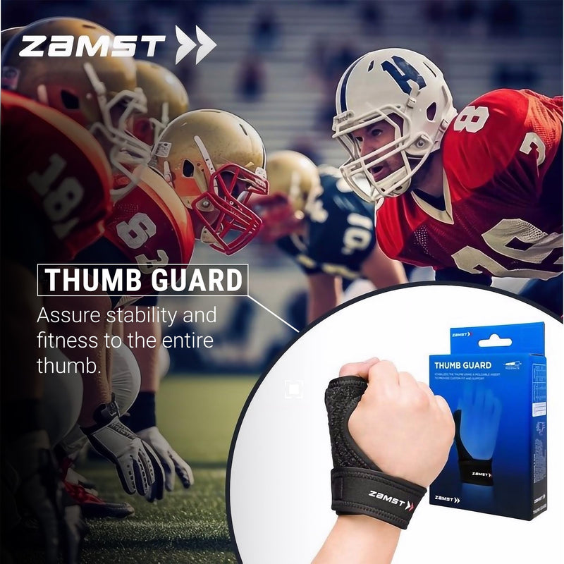 [Australia] - Zamst Thumb Guard - Sports Thumb Spica Splint for Men and Women, Catchers Thumb Guard for Injury and Sprain, Compression Support Brace - For Left and Right Hand - Small 