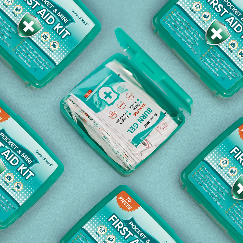 [Australia] - General Medi 420 Piece First Aid Kit, 6 Individual Boxes of 70 Items Each - Contains Premium Medical Supplies for Travel, Home, Office, Vehicle, Camping, Workplace & Outdoor (420 pcs, 6 Pack) 420 Pieces 