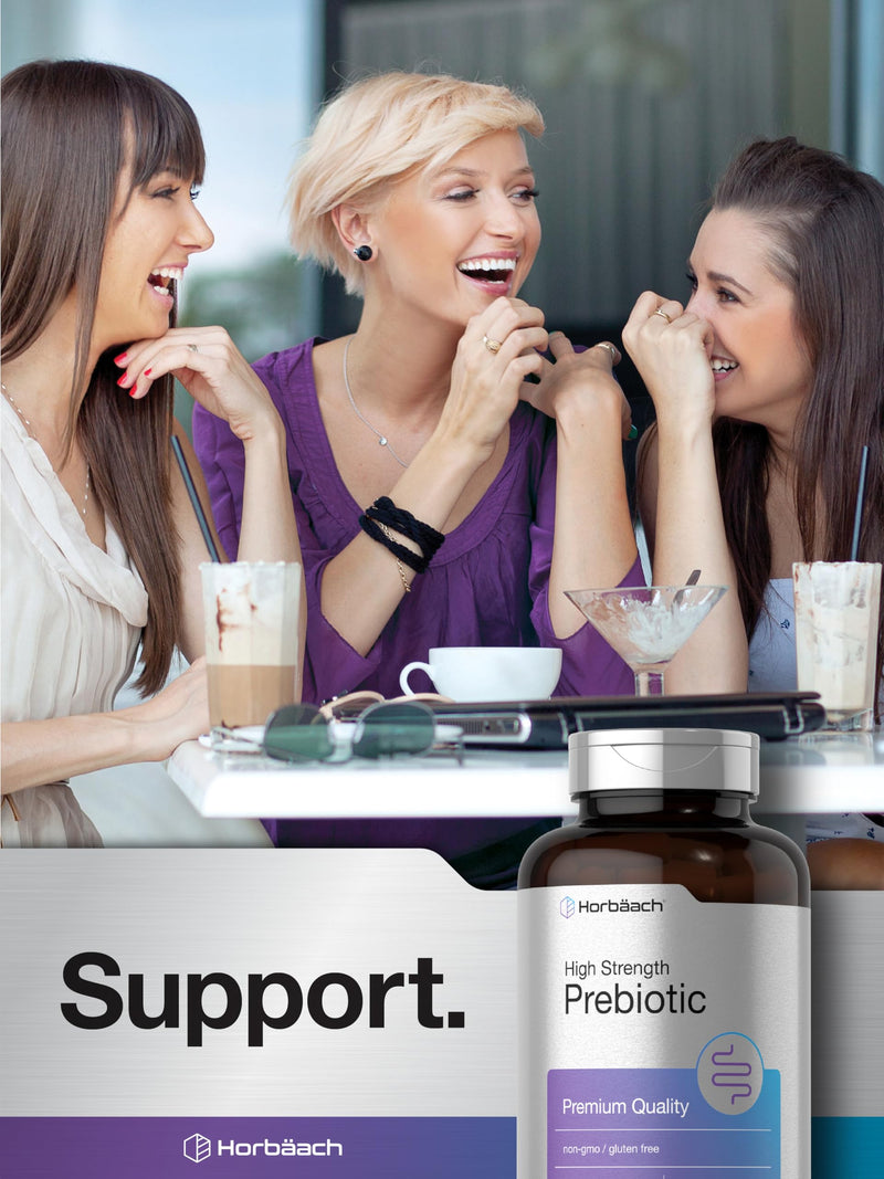 [Australia] - Horb√§ach Prebiotic for Men and Women | 120 Powder Pills | High Strength & Premium Quality Supplement | Non-GMO & Gluten Free Quick Release Capsules 