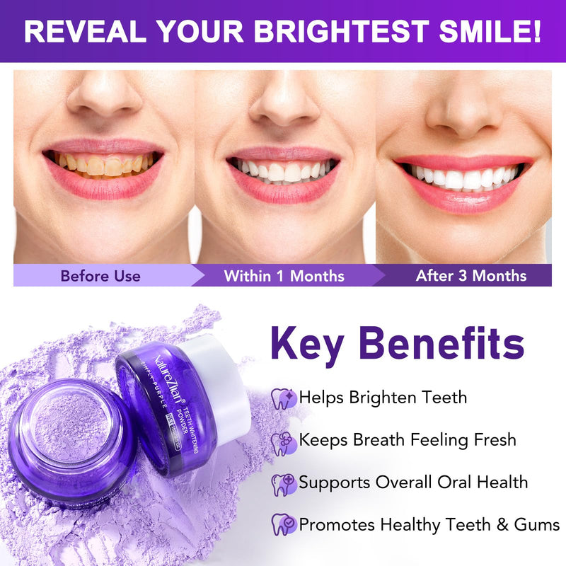 [Australia] - Teeth Whitening Powder - Teeth Whitening - Removes Stains - No Sensitivity - Toothpaste Power - Breath Freshener - for Coffee 