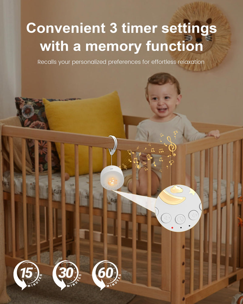 [Australia] - Portable White Noise Sound Machine for Relaxation, Better Baby & Adult Sleep ‚Äì 18 Sounds ‚Äì USB-C Rechargeable ‚Äì 18hr Battery ‚Äì Baby White Noise Machine ‚Äì Travel Sound Machine 