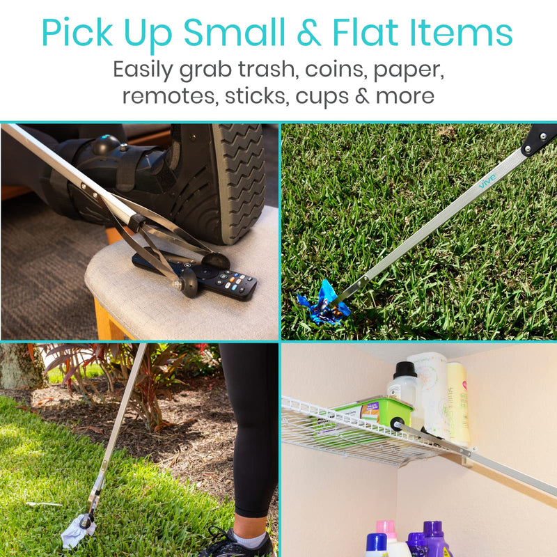 [Australia] - Vive Suction Cup Grabber Reacher 32" - Elderly Grab It Reaching Pickup Tool Heavy Duty for Seniors - Trash, Sticks, Litter Picker Upper - Extra Long Reach Handle & Handy Extension Arm Claw 1 