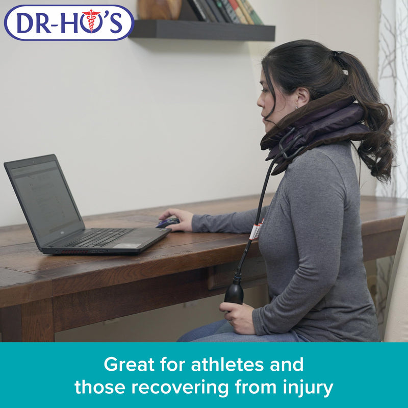 Dr-Ho's Neck Comforter – Dr-Ho's Neck Comforter – Cervical Traction Device for Pain & Posture Support – Inflatable Traction Equipment, Adjustable Stretcher for Home Use