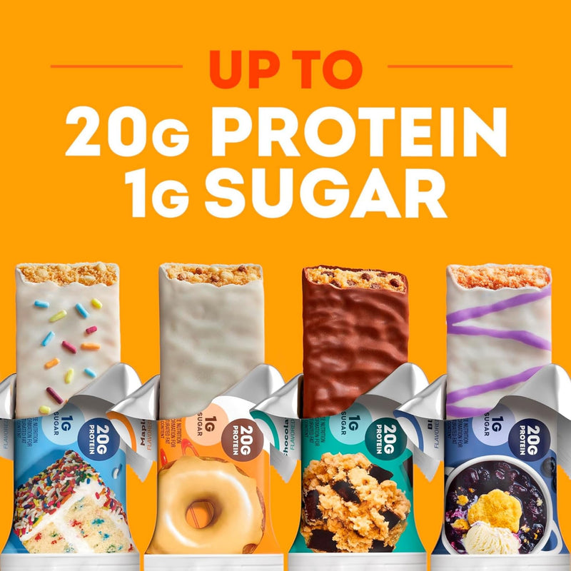 [Australia] - ONE Protein Bars, Maple Glazed Doughnut, Gluten Free with 20g Protein and 1g Sugar, Pantry Staples, 2.12 oz (12 Count) 