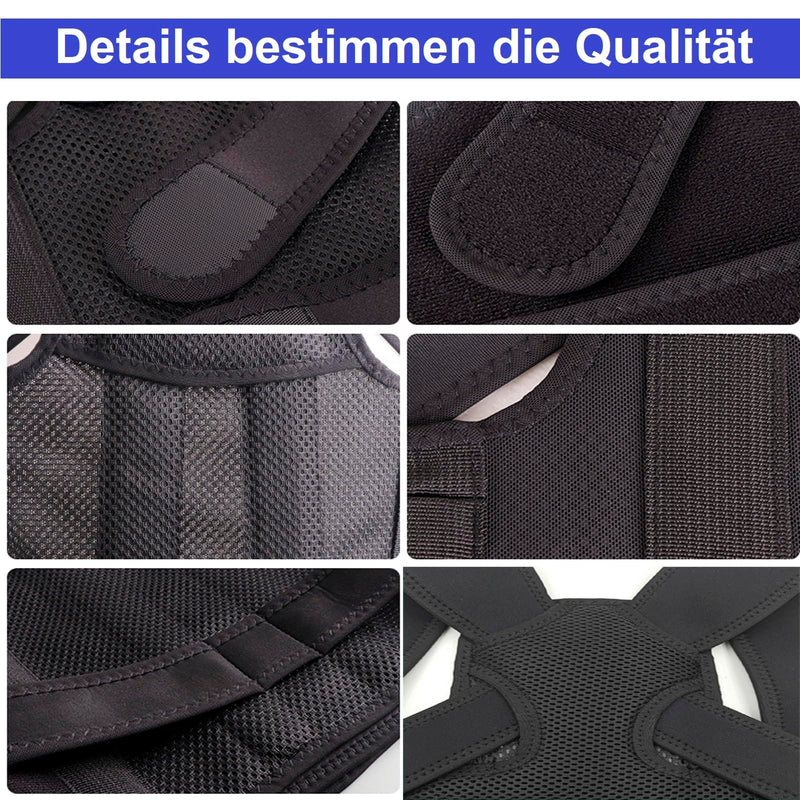 [Australia] - Posbaer back straightener, comfortable and adjustable back support belt, posture correction back for men and women, open your shoulders, black M 
