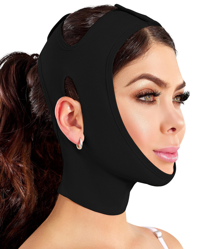Shape Concept 301 Neck & Chin Compression Strap Face Bandage Support for Recovery & Contouring