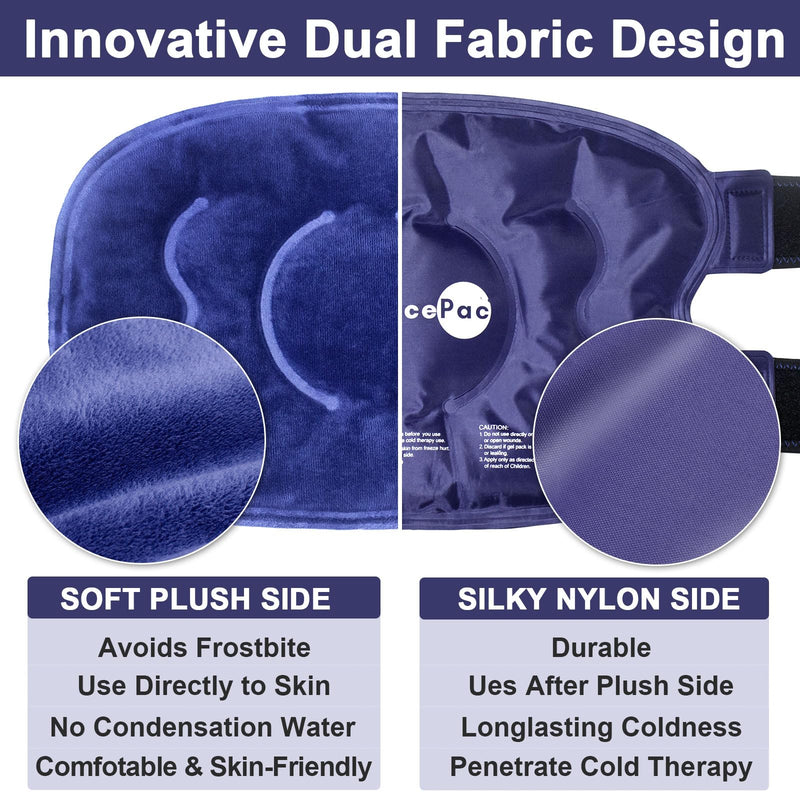 [Australia] - Ice Pack for Knee Pain Relief, Reusable Gel Ice Wrap for Injuries, Swelling, Knee Replacement Surgery, Cold Compress Therapy for Arthritis, Meniscus Tear and ACL, Blue BLUE 1 PACK 1.0 