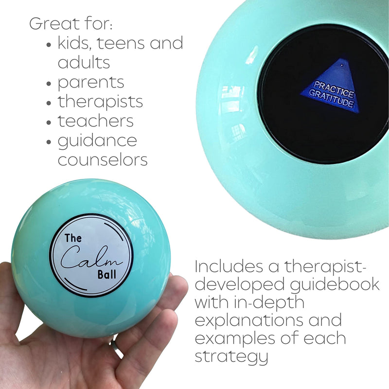[Australia] - The Calm Ball ‚Äì Therapist-Designed Coping Skills Magic 8 Ball with 20 Calming Strategies & Guidebook ‚Äì Emotional Regulation Tool & Mental Health Gift for Teens, Adults, Therapists & Classrooms 