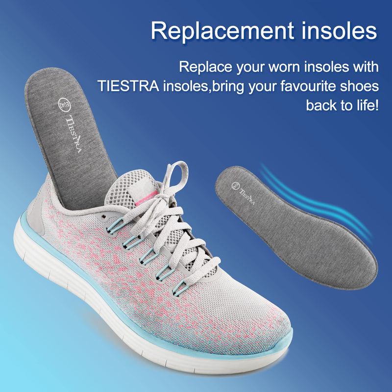 [Australia] - 2 Pair -Shoe Inserts for Mens Memory Foam Insoles,Replacement Insoles for Work Boots Running Shoes, Cushion Shock Absorbing for Foot Pain Relief, Comfort Breathable Inner Soles 44EU,US11 Men: EU 44/US 11 Black+grey(2 Pairs) 