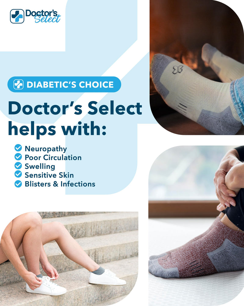 [Australia] - Doctor's Select Bamboo Viscose Ankle Diabetic Socks for Women & Men - 6 Pairs Viscose Bamboo Socks Woman, Low Cut Non Binding Black/Aqua/Blue/Maroon/Light Yellow/Orange - 6 Pairs Large 