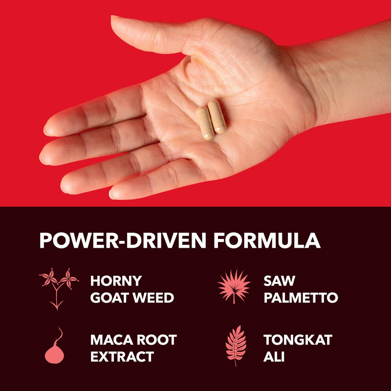 [Australia] - Horny Goat Weed Capsules for Men & Women - Extra Strength Performance & Energy Support with Tongkat Ali, Muira Puama, and Saw Palmetto - 1 Month Supply Herbal Supplement for Increased Endurance Capsules (60 Count) 