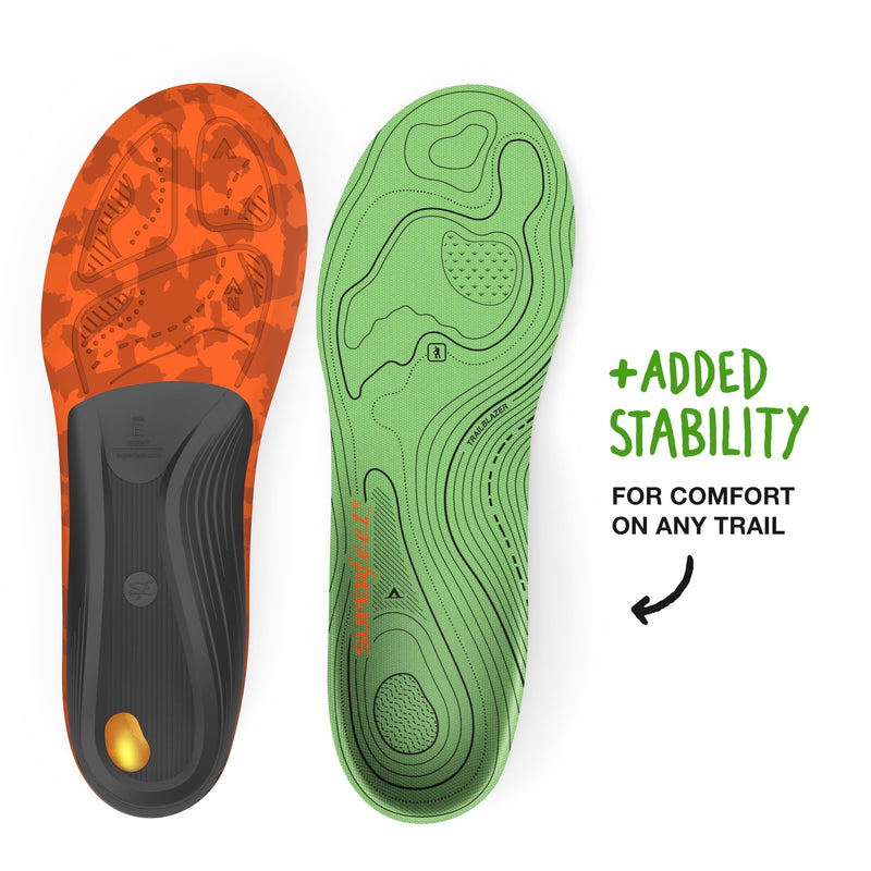[Australia] - Superfeet Hike Support Insoles - Trim-to-Fit Comfort Carbon Fiber Orthotic Inserts for Hiking Boots or Shoes - Professional Grade - 9.5-11 Men, 10.5-12 Women Pine Men: 9.5 - 11 / Women: 10.5 - 12 